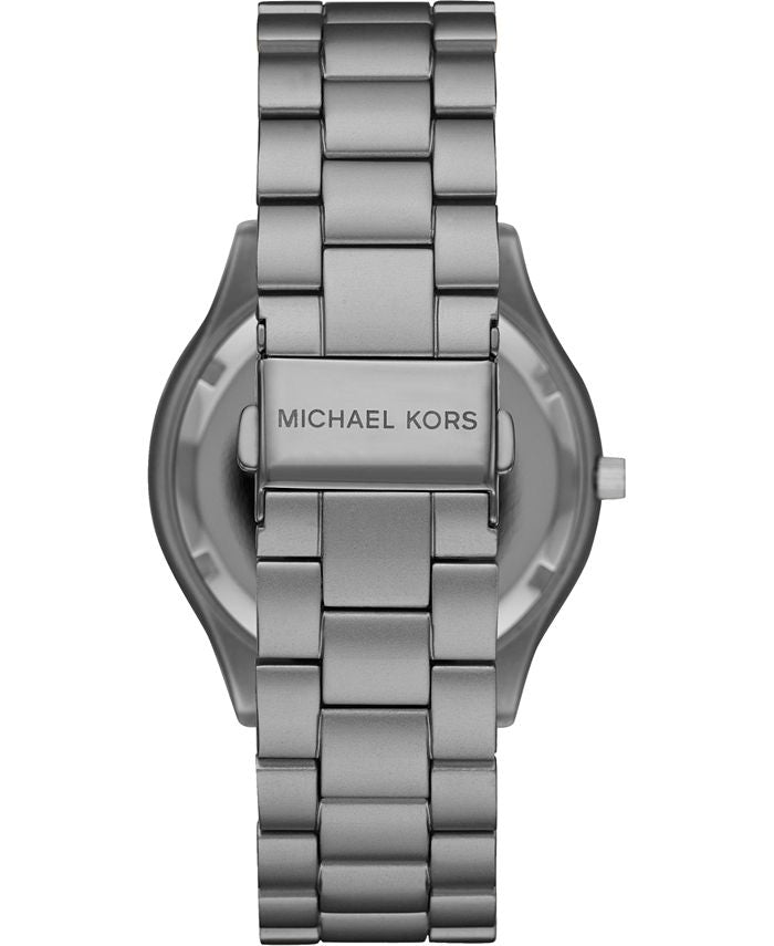 Buy Michael Kors Slim Runway Charcoal Dial Charcoal Stainless Steel Strap Men's Watch - Mk4506 in Pakistan