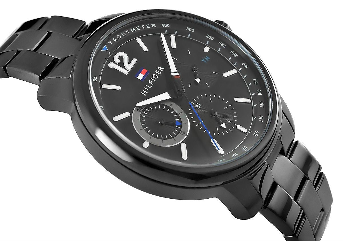 Buy Tommy Hilfiger Mens Quartz Analog Stainless Steel Black Dial 44mm Watch - 1791529 in Pakistan