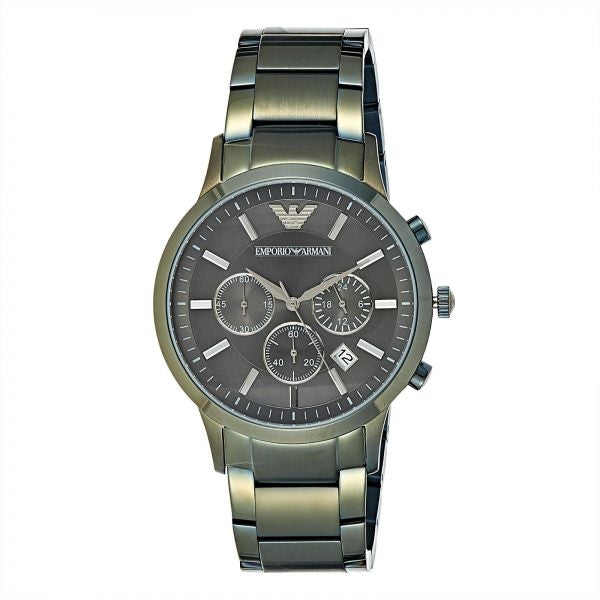 Buy Emporio Armani Men's Chronograph Quartz Stainless Steel Grey Dial 43mm Watch AR11117 in Pakistan