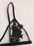 Buy Shein Flower Crochet Sheer Lingerie Set in Pakistan
