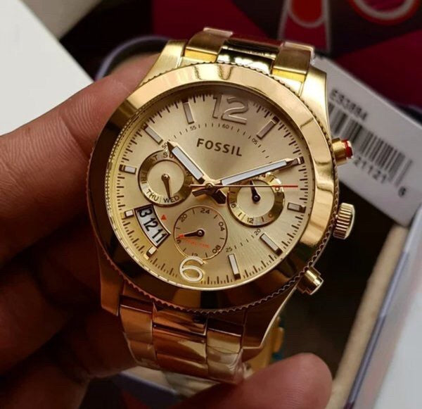 Buy Perfect Boyfriend Gold Dial Gold Steel Strap Watch For Women in Pakistan