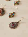 Buy SHEIN 3pairs Bohemian Flower & Water Drop Earrings in Pakistan