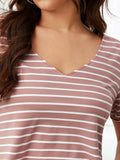 Buy SHEIN V-Neck Striped Crop Top in Pakistan