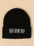 Buy Shein Letter Embroidery Knit Beanie in Pakistan