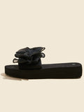 Buy SHEIN Bow Decor Thick Sole Slides in Pakistan