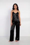 Buy Summer Cami Silk Sleeveless - Black in Pakistan