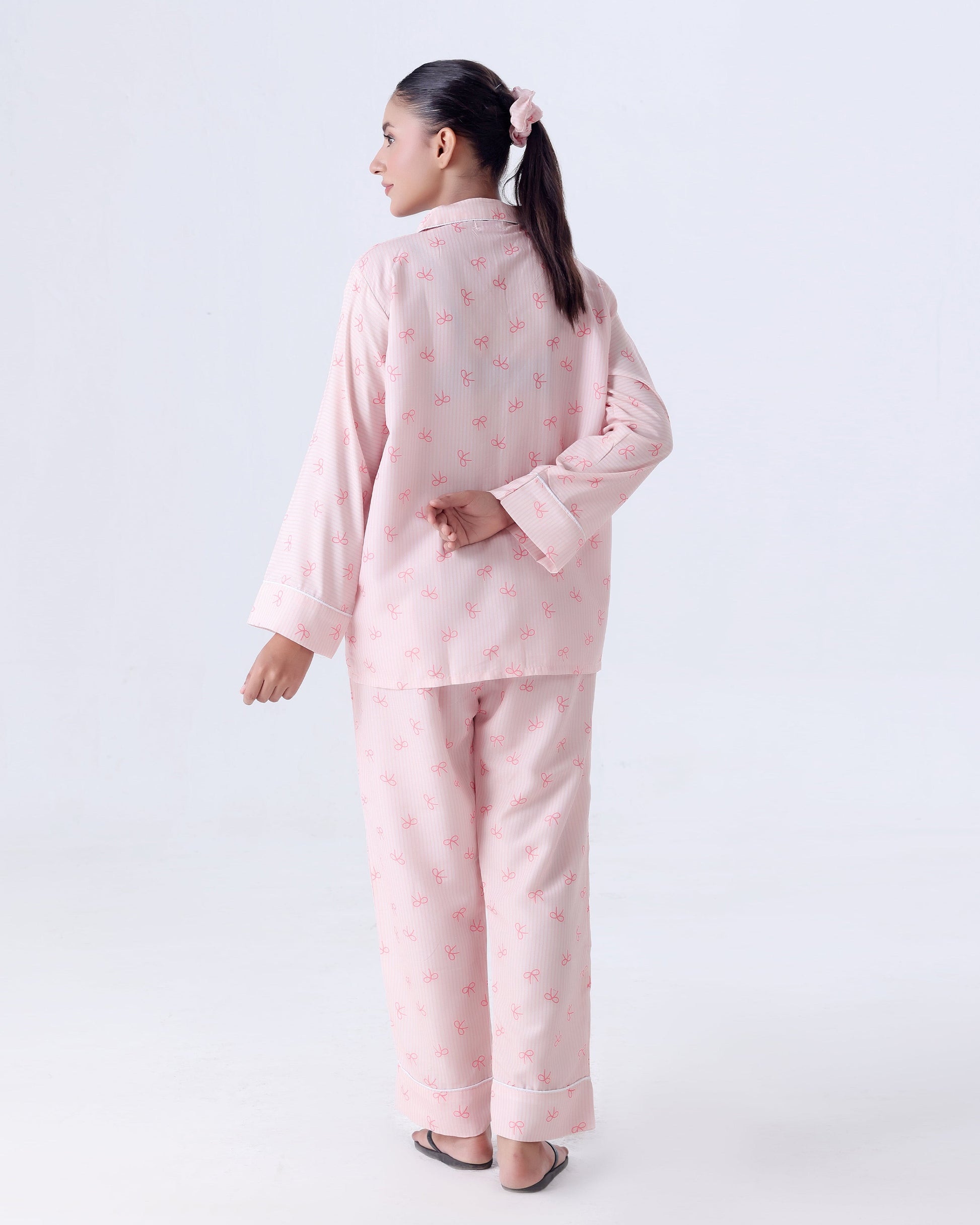 Buy Sajiero Summer Pajama Suit - Pink Bow in Pakistan