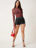 Buy SHEIN BAE Mock Neck Ditsy Floral Top Without Bra in Pakistan