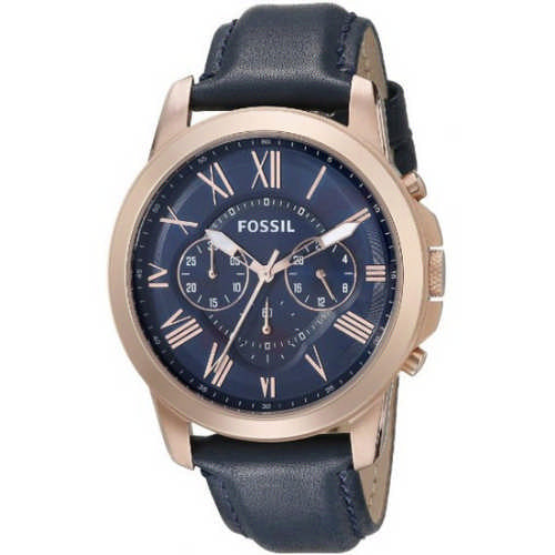 Buy Fossil Men's Quartz Chronograph Blue Leather Strap Blue Dial 44mm Watch FS4835 in Pakistan
