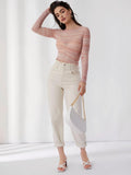 Buy SHEIN BAE Lettuce Edge Marble Mesh Top Without Bra in Pakistan