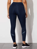 Buy SHEIN Contrast Mesh Tummy Control Sports Leggings in Pakistan