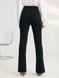 Buy SHEIN BIZwear Solid Split Hem Pants in Pakistan