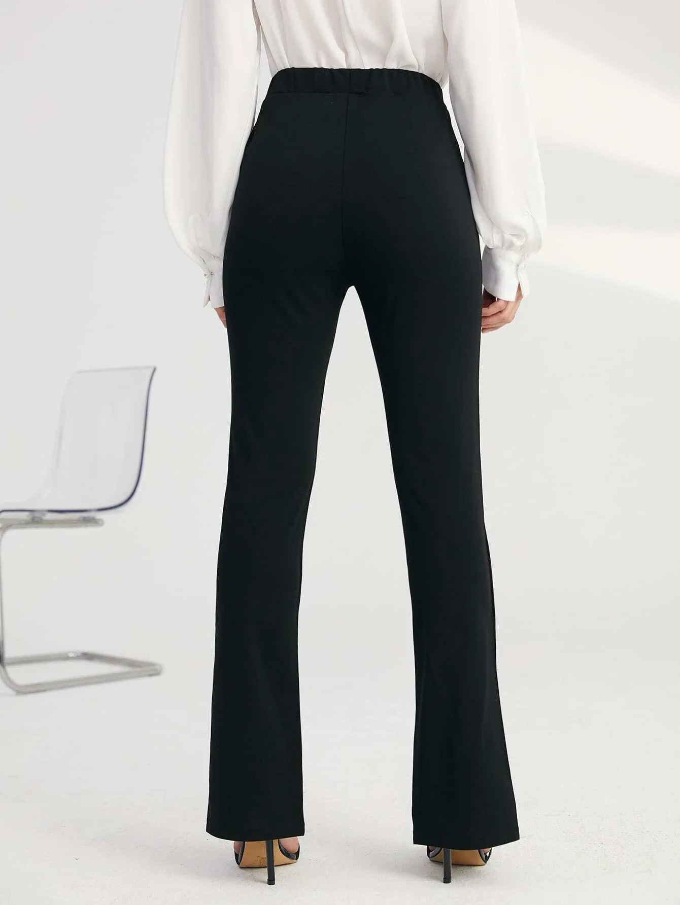 Buy SHEIN BIZwear Solid Split Hem Pants in Pakistan