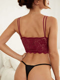 Buy SHEIN Scallop Trim Floral Lace Bralette in Pakistan