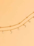 Buy Shein 2pcs Star Moon Charm Necklace in Pakistan