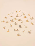 Buy Shein 30pairs Heart & Bow Stud Earrings in Pakistan