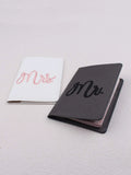 Buy Shein 2pcs Letter Embroidered Detail Passport Holder in Pakistan