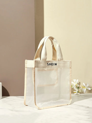 Buy SHEIN Letter Graphic Mesh Tote Bag in Pakistan