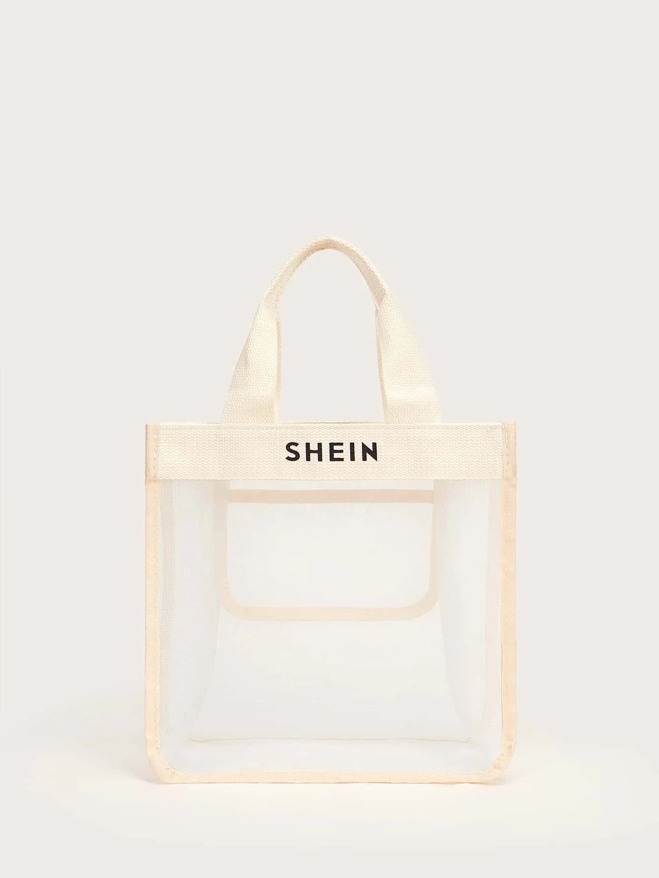 Buy SHEIN Letter Graphic Mesh Tote Bag in Pakistan