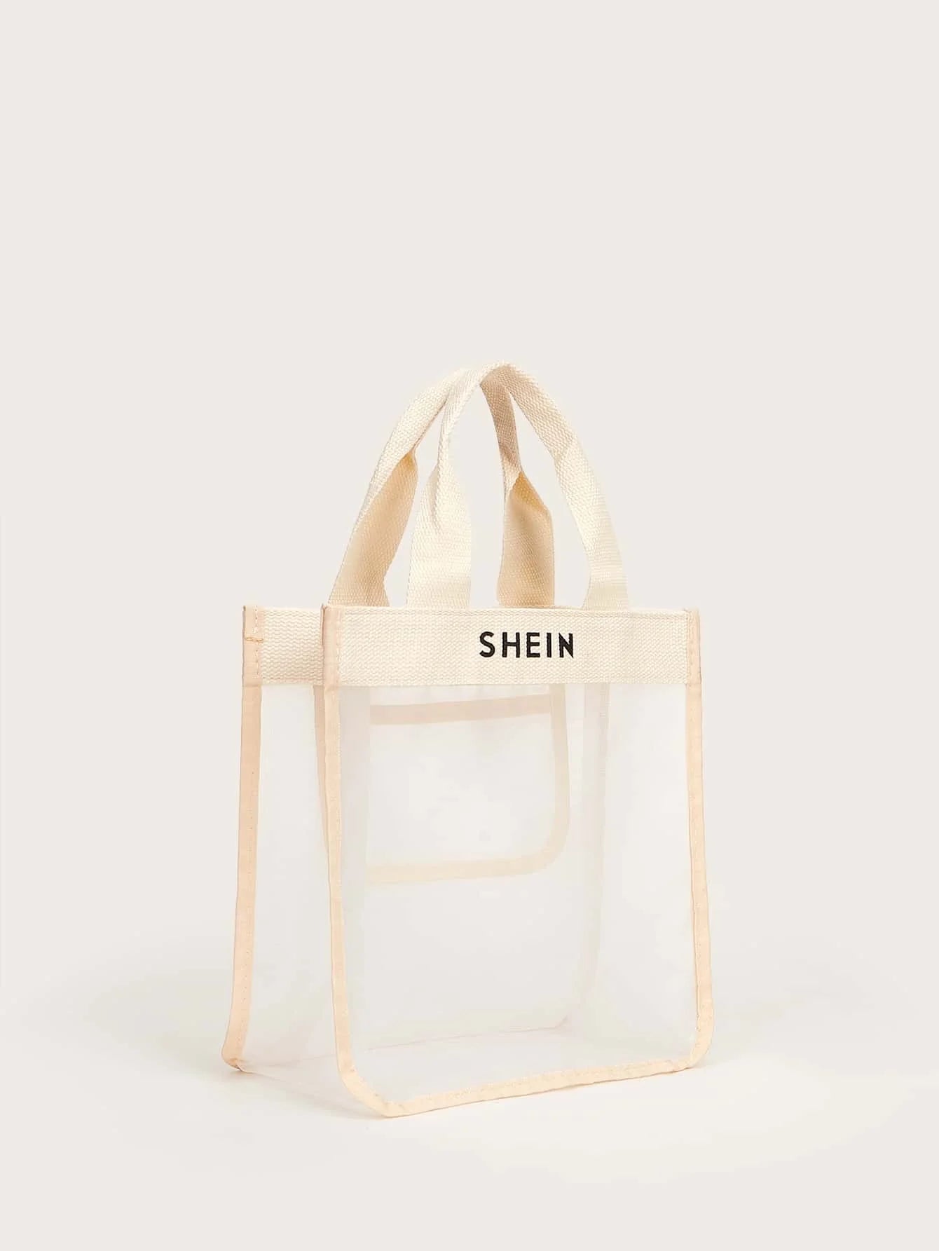 Buy SHEIN Letter Graphic Mesh Tote Bag in Pakistan