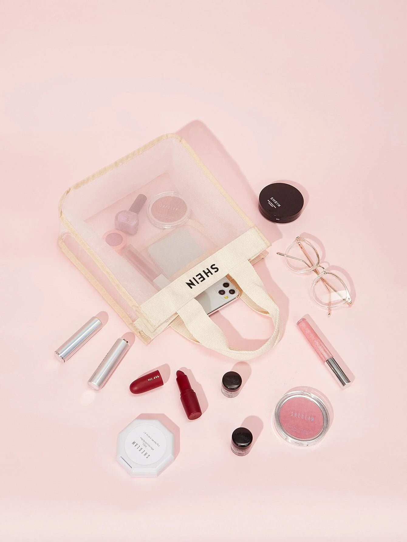 Buy SHEIN Letter Graphic Mesh Tote Bag in Pakistan