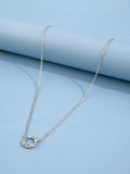 Buy Shein Rhinestone Round Charm Necklace in Pakistan