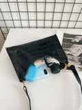 Buy SHEIN Crocodile Embossed Shoulder Bag, Fashion Retro Zipper Bag Casual Waterproof Handbag in Pakistan