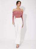 Buy SHEIN Unity Off Shoulder Ruched Top in Pakistan