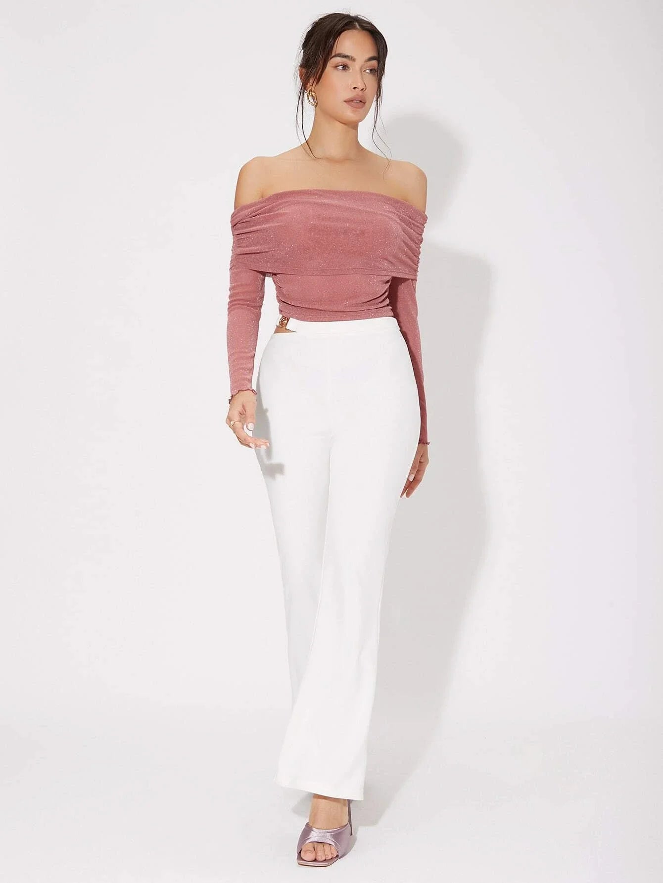 Buy SHEIN Unity Off Shoulder Ruched Top in Pakistan