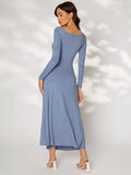 Buy SHEIN Modely Solid Ruched Side Dress in Pakistan