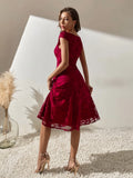 Buy Shein Fold Pleated Cap Sleeve Dress in Pakistan