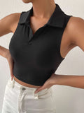 Buy SHEIN Solid Ribbed Knit Tank Top in Pakistan