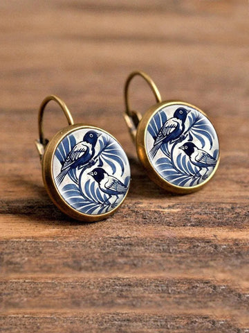 Buy SHEIN EMERY ROSE Bird Pattern Round Earrings in Pakistan
