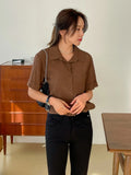 Buy SHEIN DAZY Patched Pocket Roll Up Sleeve Shirt in Pakistan