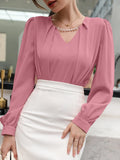 Buy Puff Sleeve Solid Blouse in Pakistan