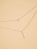 Buy Shein Geometric Charm Layered Necklace in Pakistan