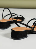 Buy SHEIN Suedette Chunky Heeled Slingback Sandals in Pakistan