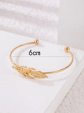Buy Shein Leaf Decor Cuff Bangle in Pakistan