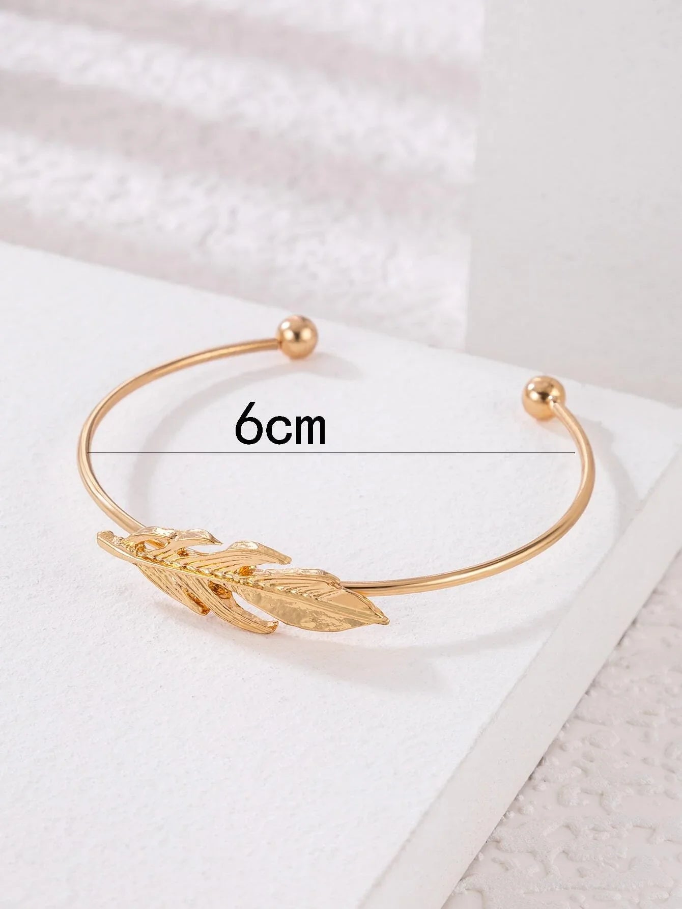 Buy Shein Leaf Decor Cuff Bangle in Pakistan