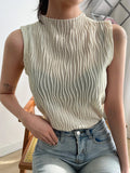 Buy SHEIN DAZY Stand Neck Solid Tank Top in Pakistan