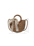 Buy SHEIN Lace Up Decor Straw Bag in Pakistan