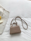 Buy SHEIN Mini Crocodile Embossed Twist Lock Flap Square Bag in Pakistan