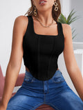Buy SHEIN BAE Square Neck Hanky Hem Tank Top in Pakistan