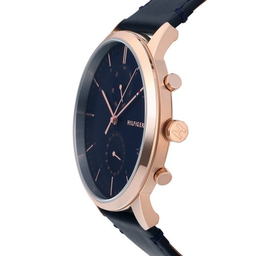 Buy Tommy Hilfiger Mens Quartz Leather Strap Blue Dial 44mm Watch - 1710405 in Pakistan