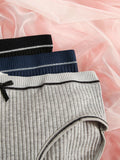 Buy SHEIN 3pack Rib Contrast Binding Panty Set in Pakistan