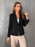 Buy Shein Lapel Neck Single Button Blazer in Pakistan