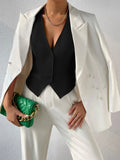 Buy SHEIN BIZwear Solid Button Front Waistcoat in Pakistan