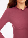 Buy evoluSHEIN Ribbed Semi-Sheer Crop Top in Pakistan