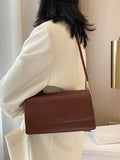 Buy SHEIN Croc Embossed Flap Baguette Bag in Pakistan
