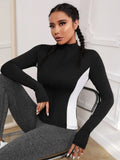 Buy SHEIN Colorblock Zipper Placket Pocket Detail Sports Jacket in Pakistan
